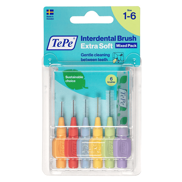Brossettes Interdentaires Extra-souples Assortiment toutes tailles (0.45-1.1 mm) 6 brossettes
