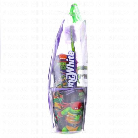 MR.WHITE Trousse brosse à dents, dentifrice, tasse tortues ninja