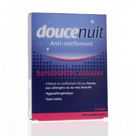DOUCE NUIT Bandelettes nasale - anti-ronflements boîte de 20 bandelettes