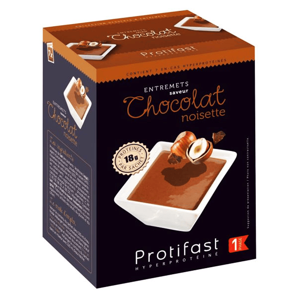 Entremet Hyperprotéiné Chocolat Noisette 7 sachets