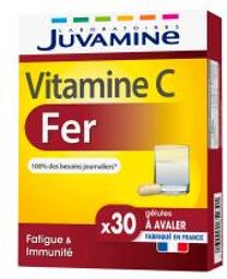 Fer + Vitamine C Fatigue 30 Gélules - Boîte 30 gélules