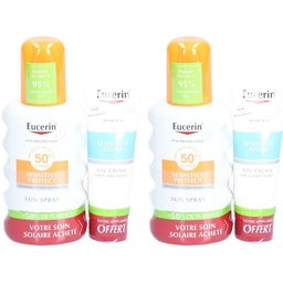 Eucerin® SUN Sensitive Protect Spray SPF 50+ et Sensitive Relief Gel-cream