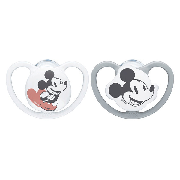 Sucette Space Silicone +0m Mickey Lot de 2