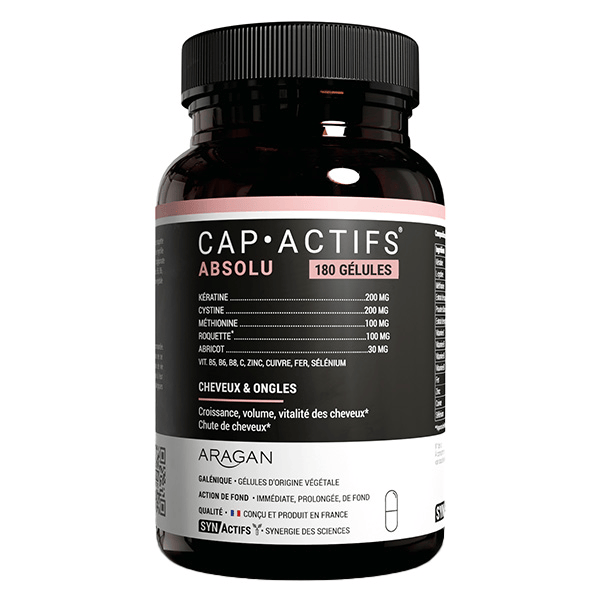 Aragan - - Capactifs® Absolu - Cheveux & Ongles - Kératine - 180 gélules