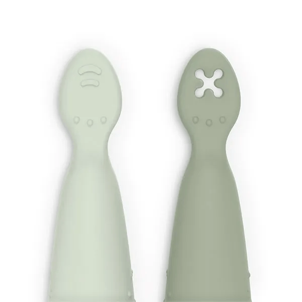 Pré-Cuillères d'Apprentissage Silicone Vert