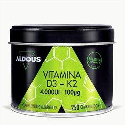 Vitamina D3 + K2 Aldous 250 Comprimidos