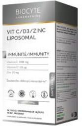 Vitamine C/D3/Zinc Liposomal 14 Sticks - Boîte 14 sticks