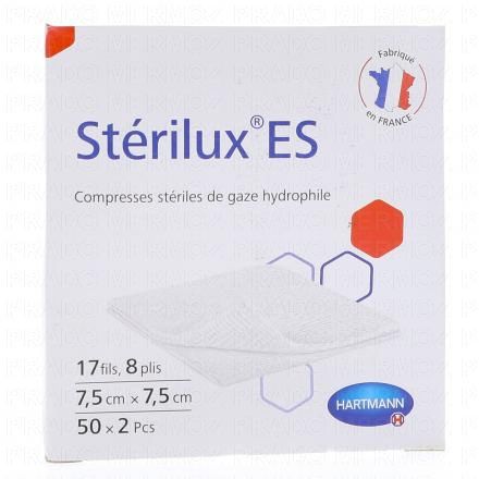 STERILUX ES Compresse de gaze stérile 7,5cm x 7,5cm boite de 50