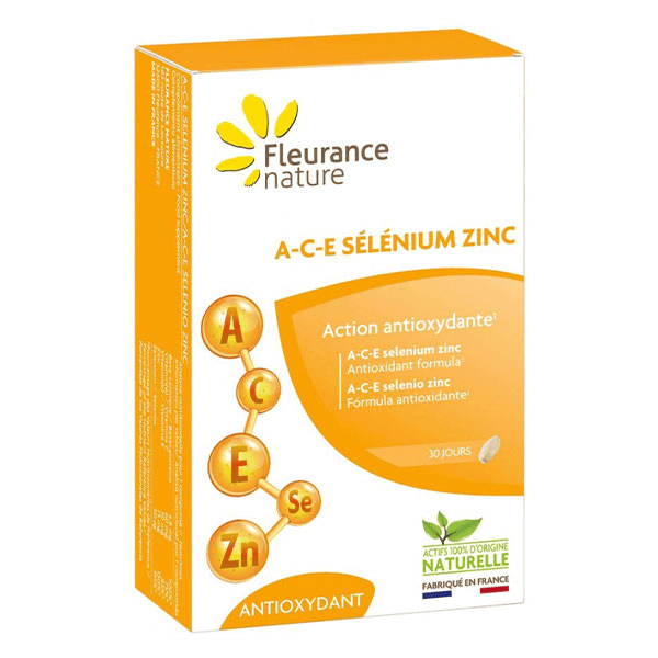 - Tonus et vitalité - A-C- E Sélénium Zinc - 30 comprimés