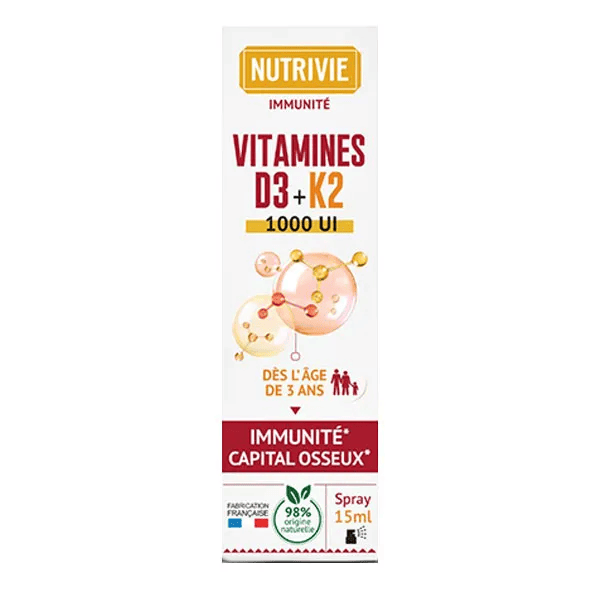 Vitamine D3 + K2 500 UI Spray 15ml