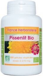 200 gélules PISSENLIT racine BIO AB dosées à 270 mg.
