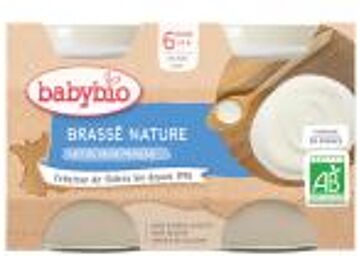 Brassé au Lait de Vache Français - Nature - Carton 2 pots de 130 g