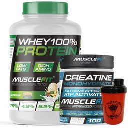 Pack Whey 100% Protein Vainilla Canela + Creatina 300g + Shaker