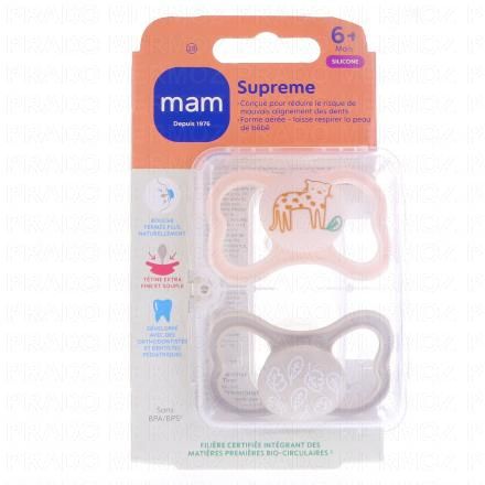 Supreme - Sucettes anatomiques +6 mois lot de 2