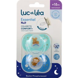 Essentiel Nuit Confort+ Sucette +18M E7 2 uts