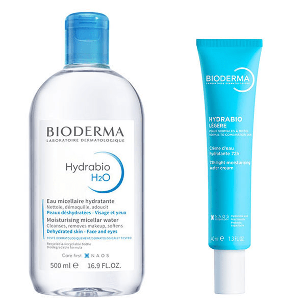 Hydrabio Duo Hydratation Intense H2O Eau micellaire 500ml +  crème légère 40ml