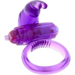 Anneau vibrant en silicone Lilas 1 pc