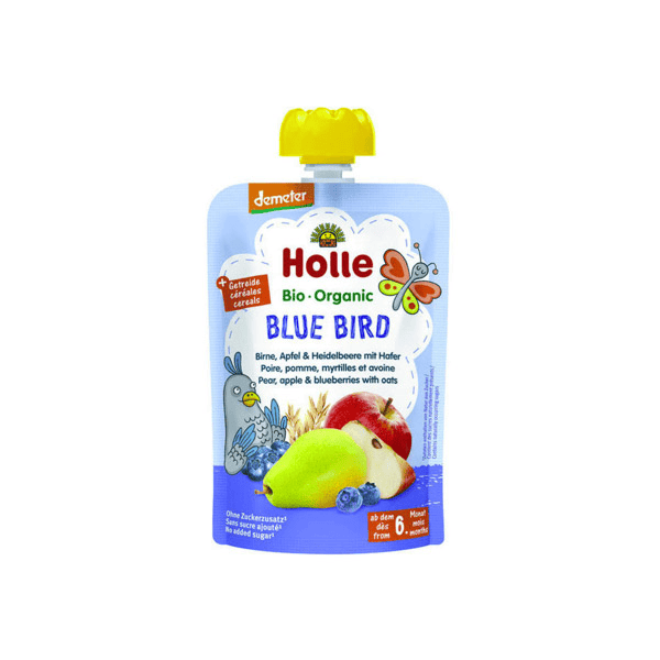 Gourde Pouchy Poire Pomme Myrtille Avoine Bio +6m 100g
