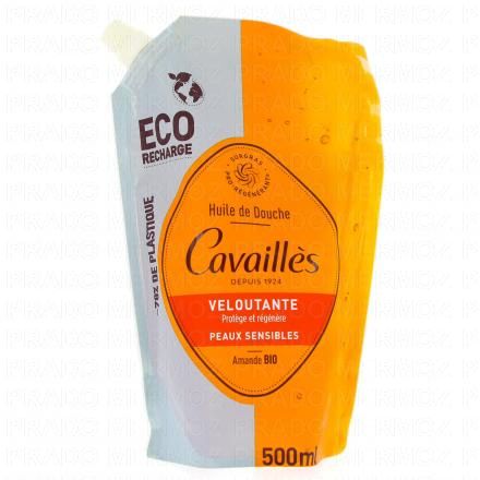 CAVAILLES Huile de Douche Veloutante à l'amande Eco recharge 500ml