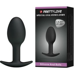 Anal Plug Silicone 6.5 Cm Noir 1 pc