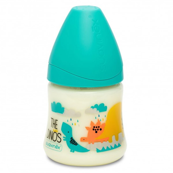 Biberon Silicone 3 Vitesses Dino Vert 150ml