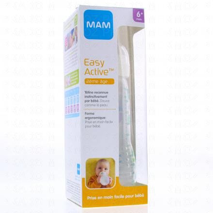 Easy Active - Biberon 2ème âge 330ml transparent vert tortue