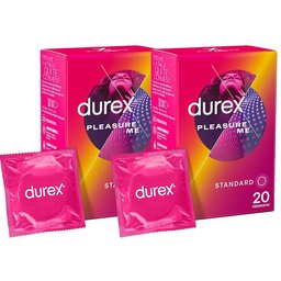 Préservatifs Pleasure Me - 2 x 20 Préservatifs Perlés et Nervurés