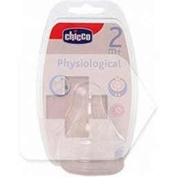 Chicco™ Tétine Silicone Physiologique bouche large réglable débit 2 pcs