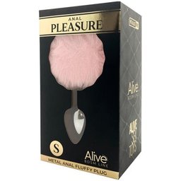 Anal Pleasure Plug Lisse Métal Pompon Rosa Talla S 1ut