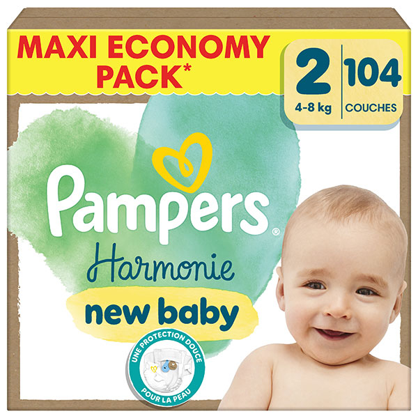 Harmonie Maxi Pack T2 (4-8 Kg) Avec Emballage Papier Recyclable