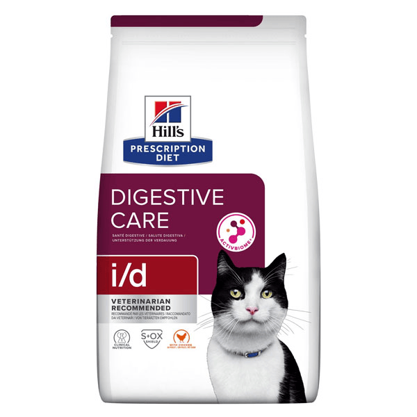 Prescription Diet Feline I/D Digestive Care Croquettes Poulet 1,5kg