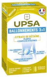 Ballonnements 3en1 Citrate de Bétaïne et Complexe d'Enzymes 40 Unités Végétales - Boîte 40 gélules