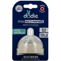 Tétine Multi-perforée Anti-colique Debit 2 0-6M 1ut