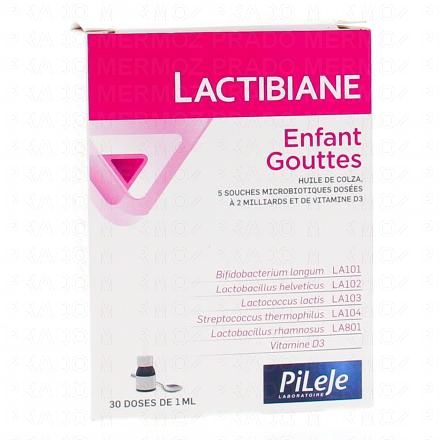 Lactibiane enfant gouttes boîte 30 doses x 1ml