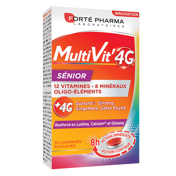 Multivit' 4G Sénior Vision Lutéine Vitamine C 30 comprimés