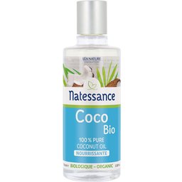 Natessance Huile de Coco Bio 100 % Pure Pressée à Froid Usage Polyvalent