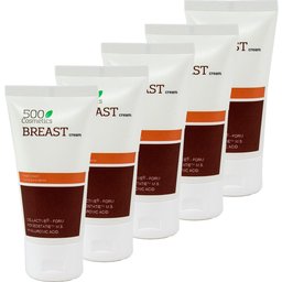 500Cosmetics Breast Cream Crema Para Aumento Seno 5x100ml