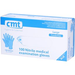 CMT Gants nitrile bleus non poudrés L