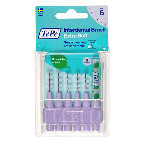 Brossettes Interdentaires Extra-souples Violet 1.1 mm 6 brossettes