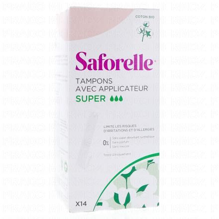 Coton protect Tampons avec applicateur super x 14