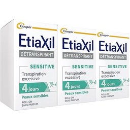 Détranspirant Sensitive Transpiration Excessive Peaux Sensibles 3x15ml
