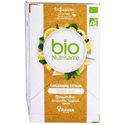Vitavea Santé BioNutrisanté Infusion Tonifiant Gingembre Citron 20 Sachets