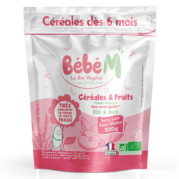 Céréales et Fruits dès 6 mois Bio - 220g