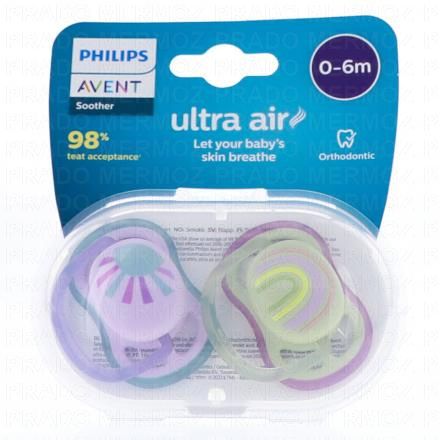 Sucettes Ultra air 0-6m x2 couleur nature