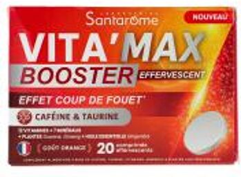 Vita'Max Booster 20 Comprimés Effervescents - Boîte 20 comprimés