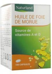 Huile de Foie de Morue 120 Capsules - Boîte 100 capsules