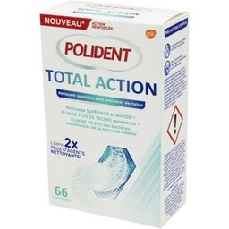 Polident Total Action Nettoyant Appareils Dentaire 66 comprimés