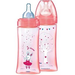 Biberon Evolution+ 2Ème Âge Rose 330ml
