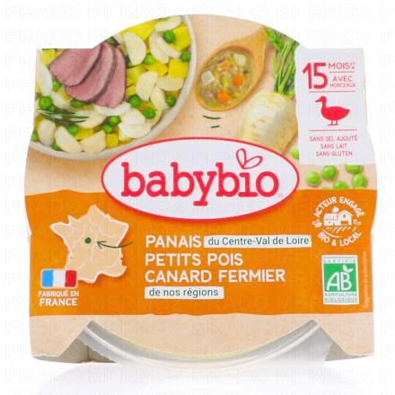 Repas du Midi - Petit plat Panais, petits pois, canard fermier du Poitou dès 15 mois 260g