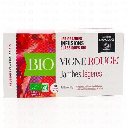 Infusion bio vigne rouge 20 sachets